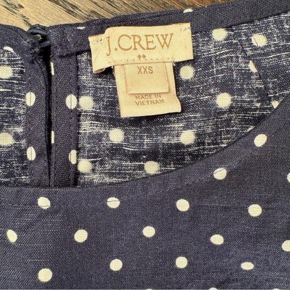 J. Crew Polka Dot Linen T Shirt - Picture 4 of 5